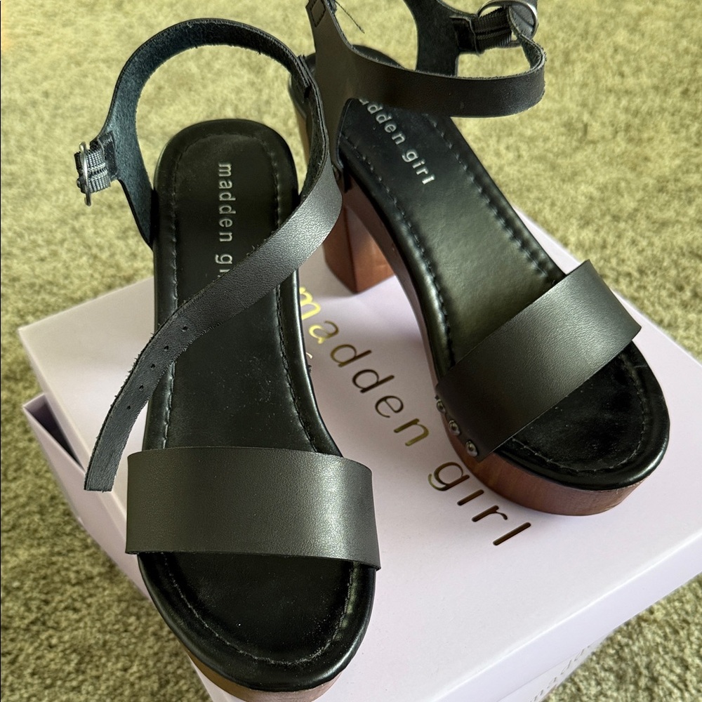 Madden Girl Black Platform Heels